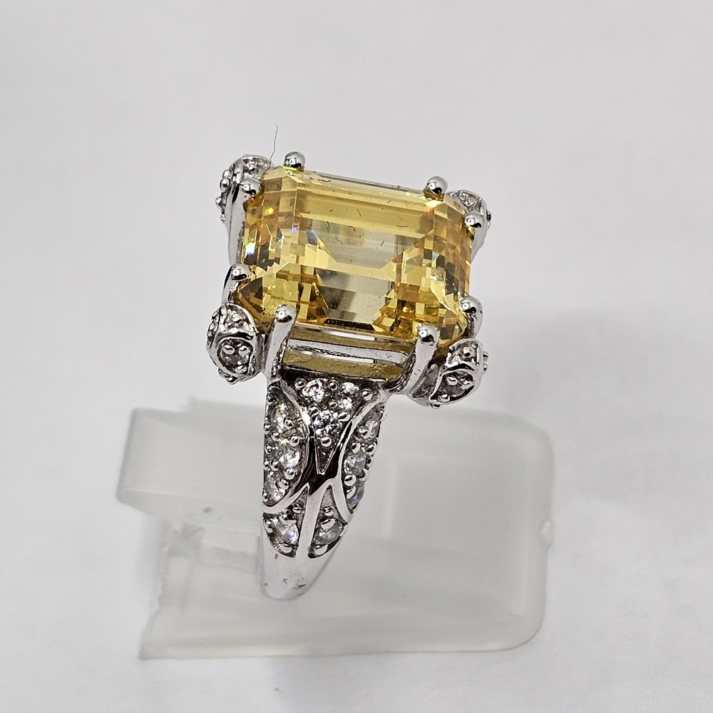 Victoria Wieck Canary Yellow Citrine Absolute Ring Sterling Silver Sz 7! - Picture 11 of 17